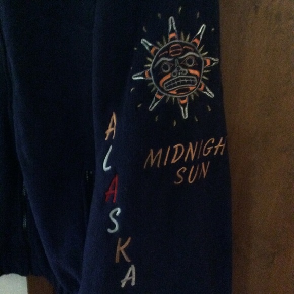 Men’s xxl jacket polar fleece Alaska themed - Picture 2 of 4